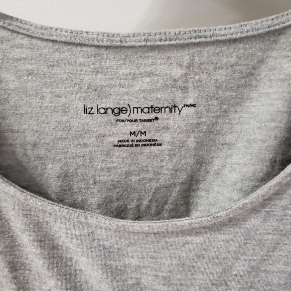 Liz Lange Maternity Grey and Coral Top - Picture 2 of 3
